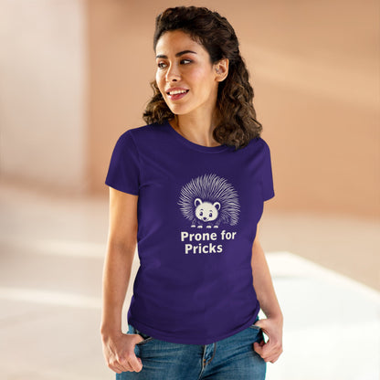 Prone for Pricks, Funny Hedgehog Tee, Quirky Animal Shirt, Cute Graphic Tee, Gift for Animal Lovers, Casual Wear, Summer Top