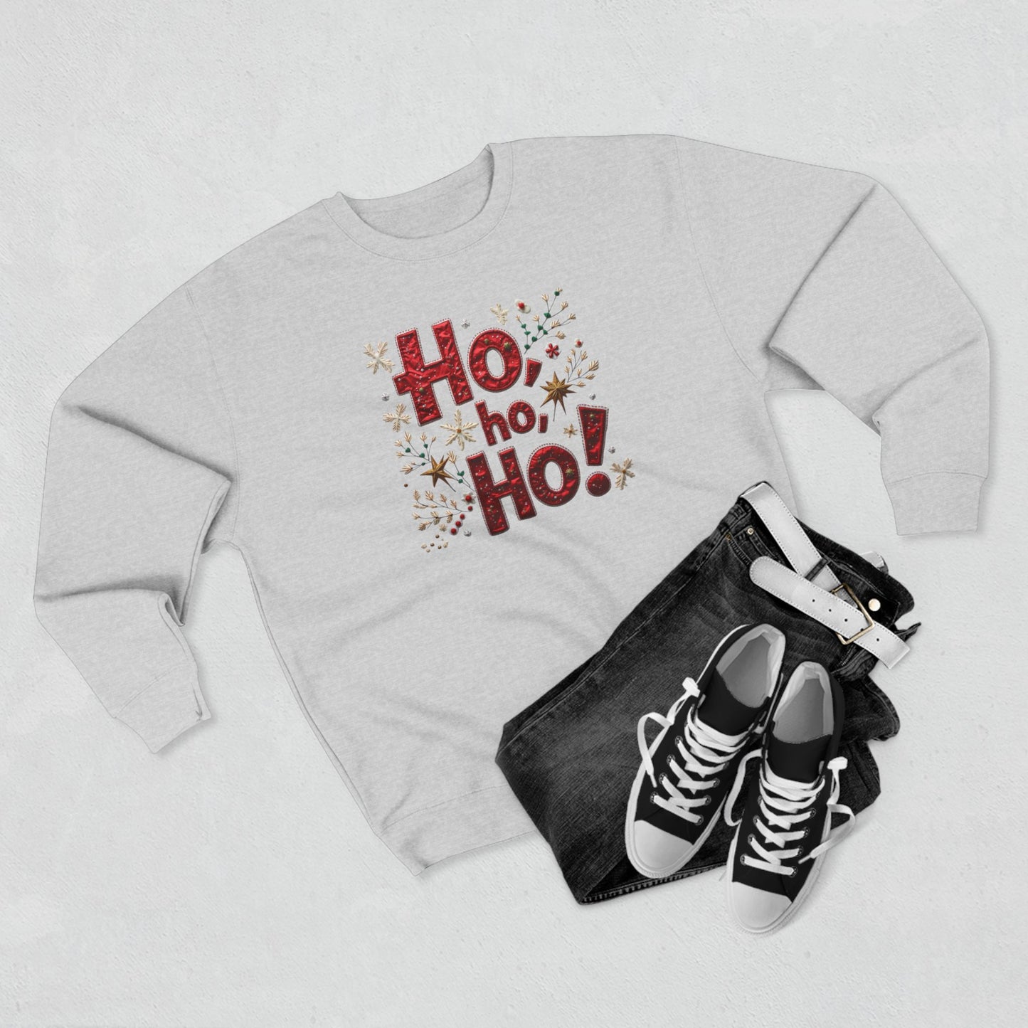 Ho Ho Ho! Christmas Crewneck Sweatshirt – Festive Holiday Sweater