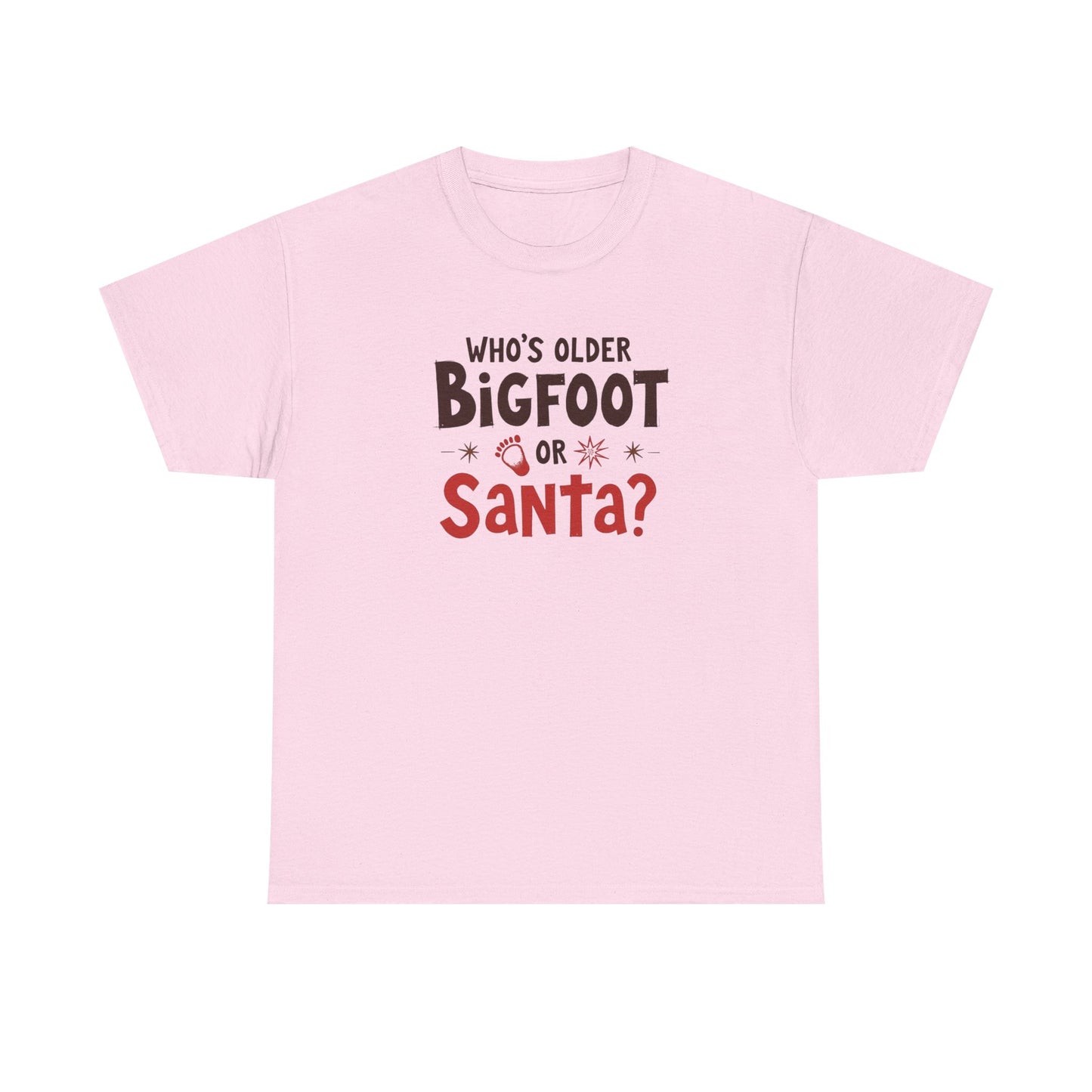 Bigfoot or Santa, Unisex Heavy Cotton Tee