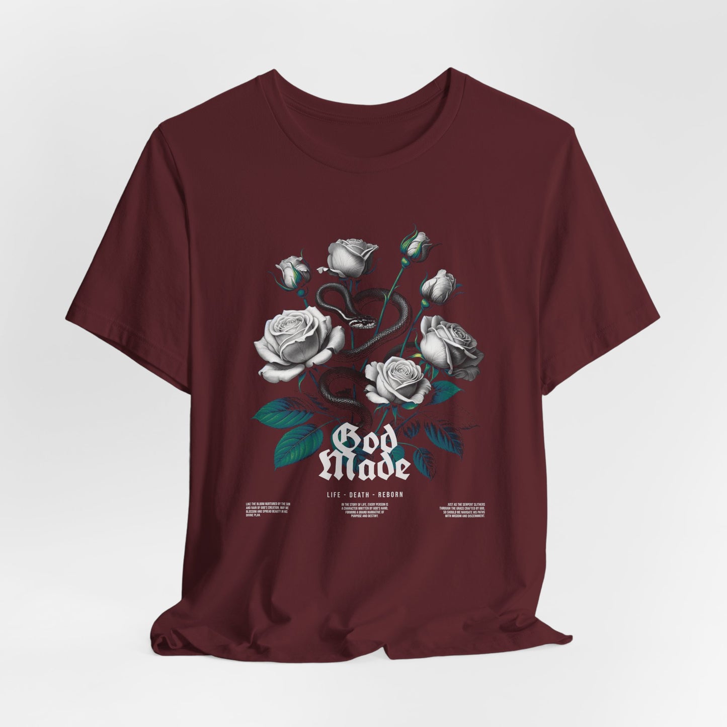 Rose and Snake Graphic Tee – Gothic Floral Vintage Shirt
