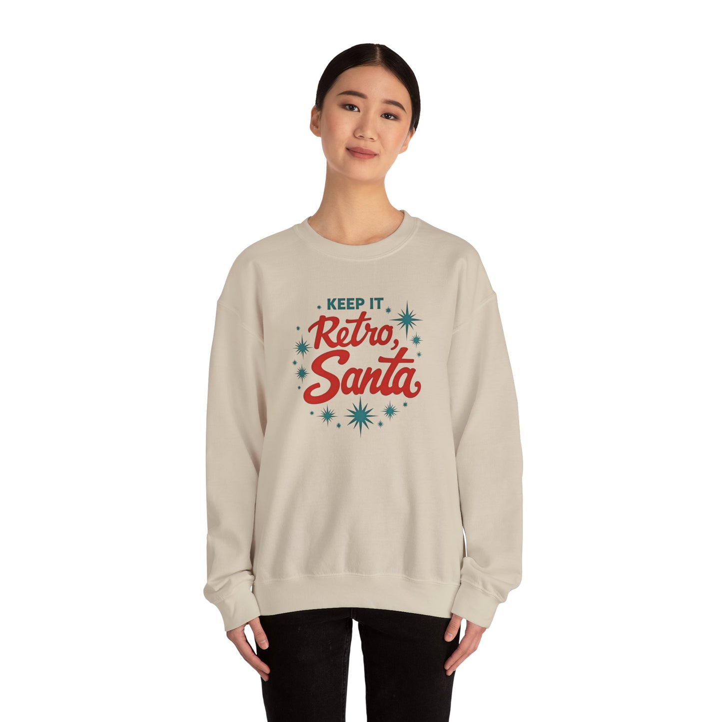 Retro Santa Sweatshirt — Vintage Holiday Crewneck
