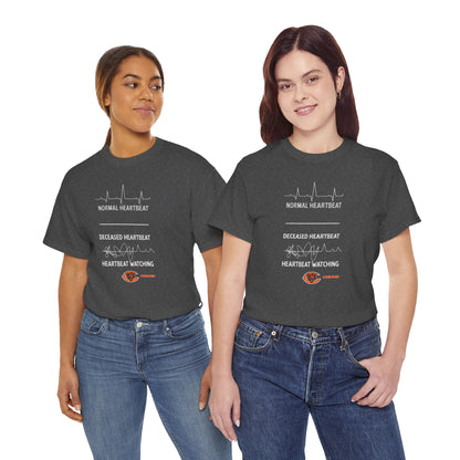 Bears Heartbeat Monitoring Tee — "Normal Heartbeat / Deceased Heartbeat / Heartbeat Watching" Graphic T-Shirt