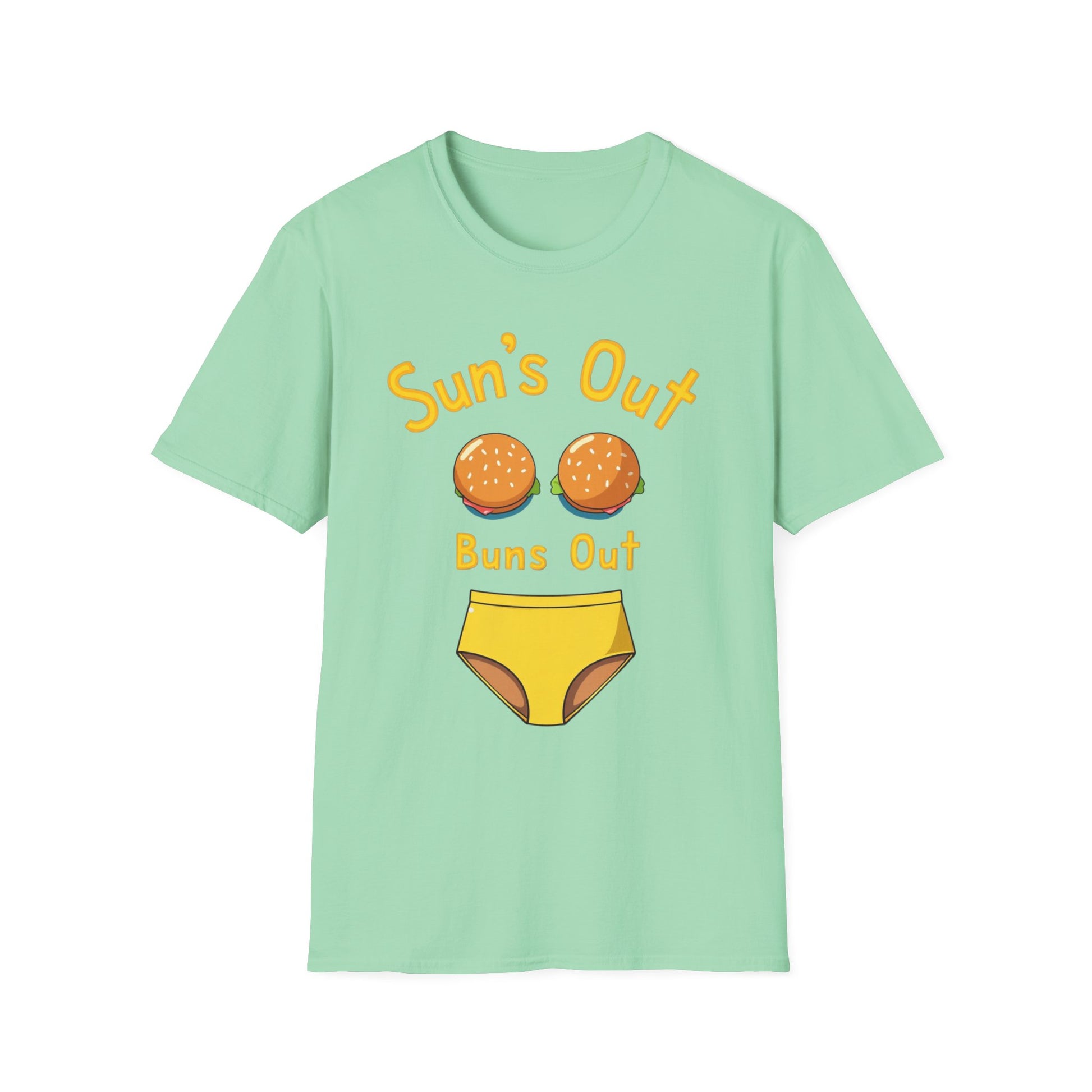 Sun's Out Buns Out, Sunny Vibes T-Shirt - Funny Summer Tee for Beach Days, BBQs, Pool Parties, Birthday Gifts, Vacation Wear - Psychonaut Swag