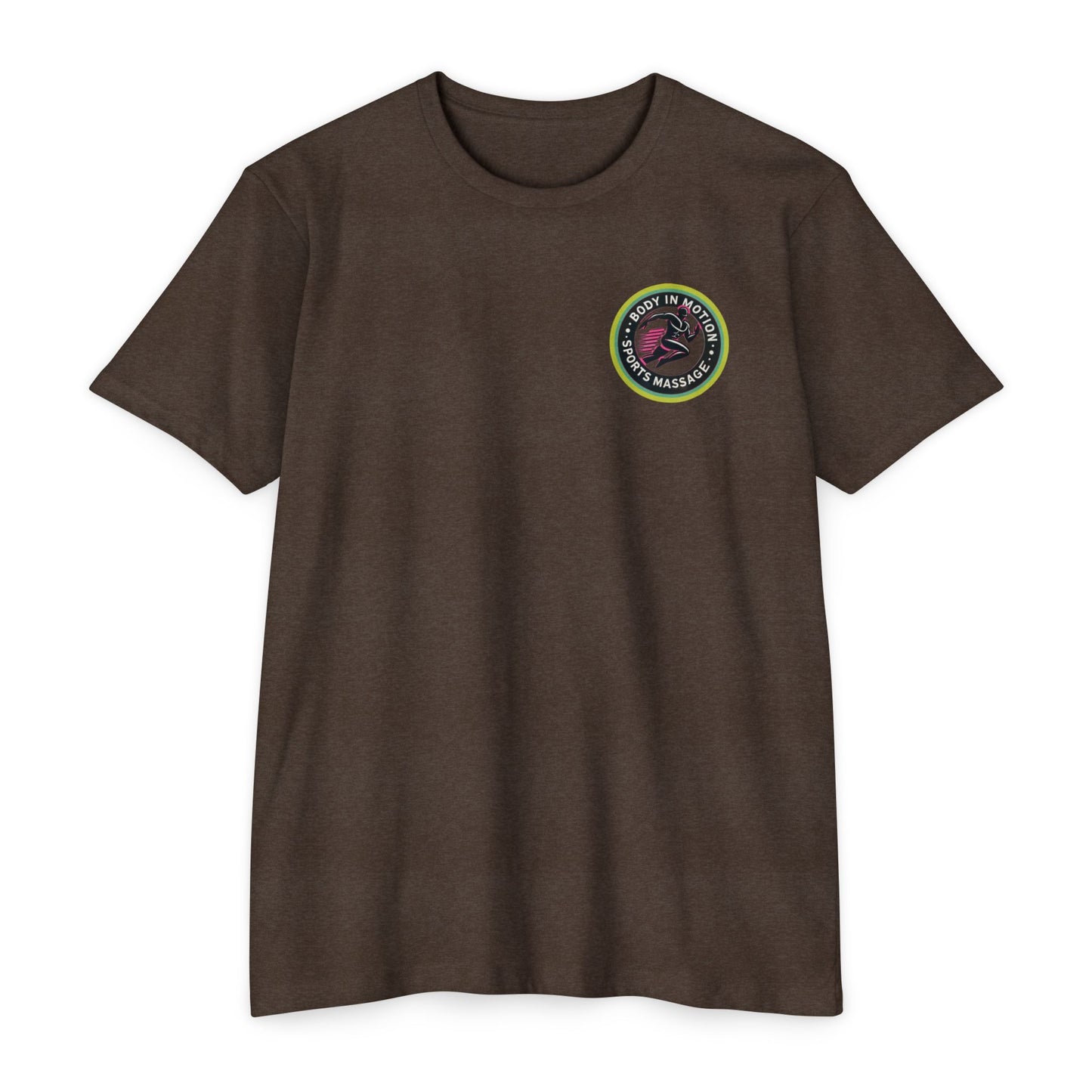 Sports Massage, Retro Camper Badge T-Shirt — Vintage RV Travel Logo Tee