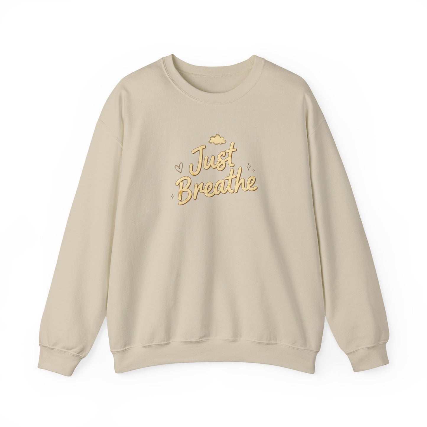 Just Breathe Crewneck Sweatshirt — Relaxation Mindfulness Pullover