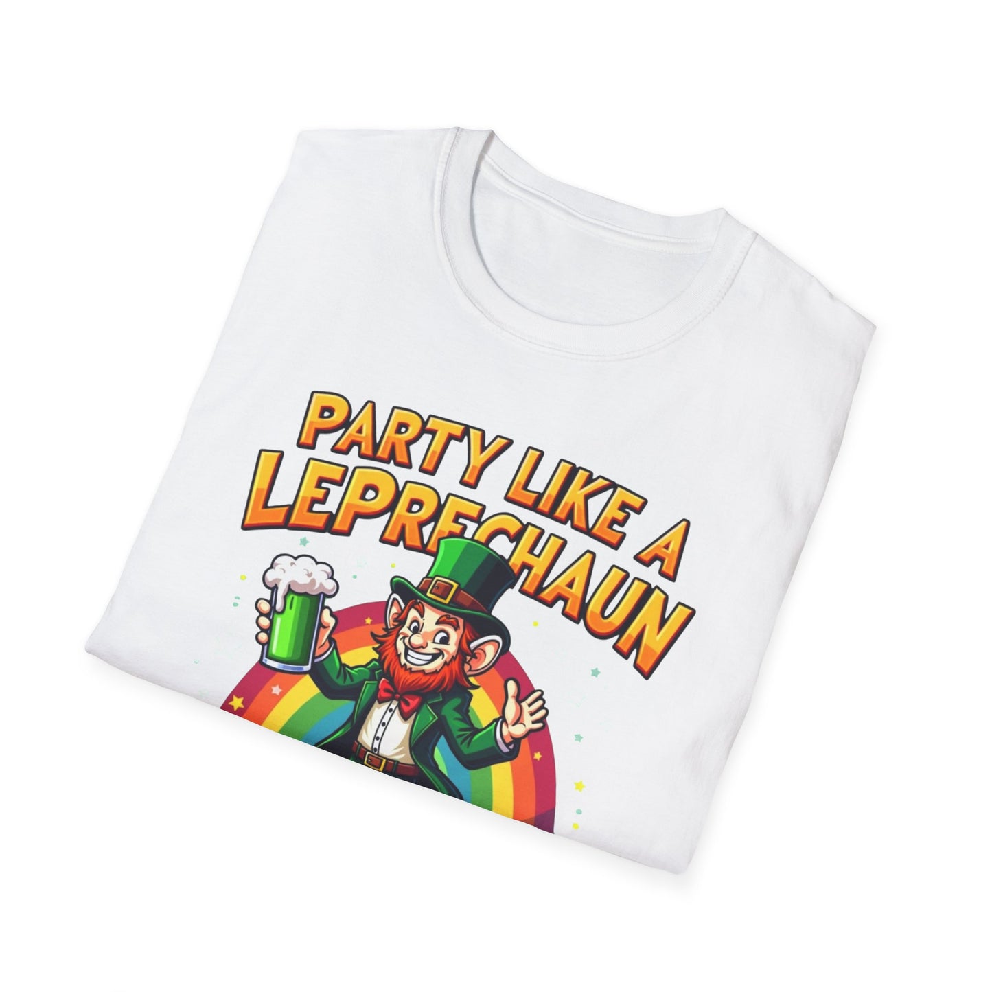 Party Like a Leprechaun T-Shirt — St. Patrick’s Day Funny Rainbow Beer Tee