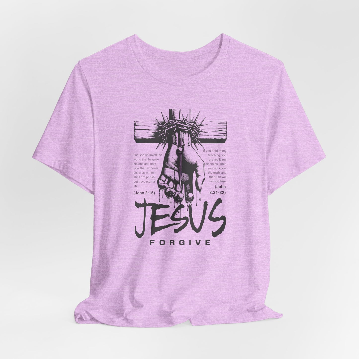 Jesus Forgive Cross T-Shirt — Christian Faith Tee