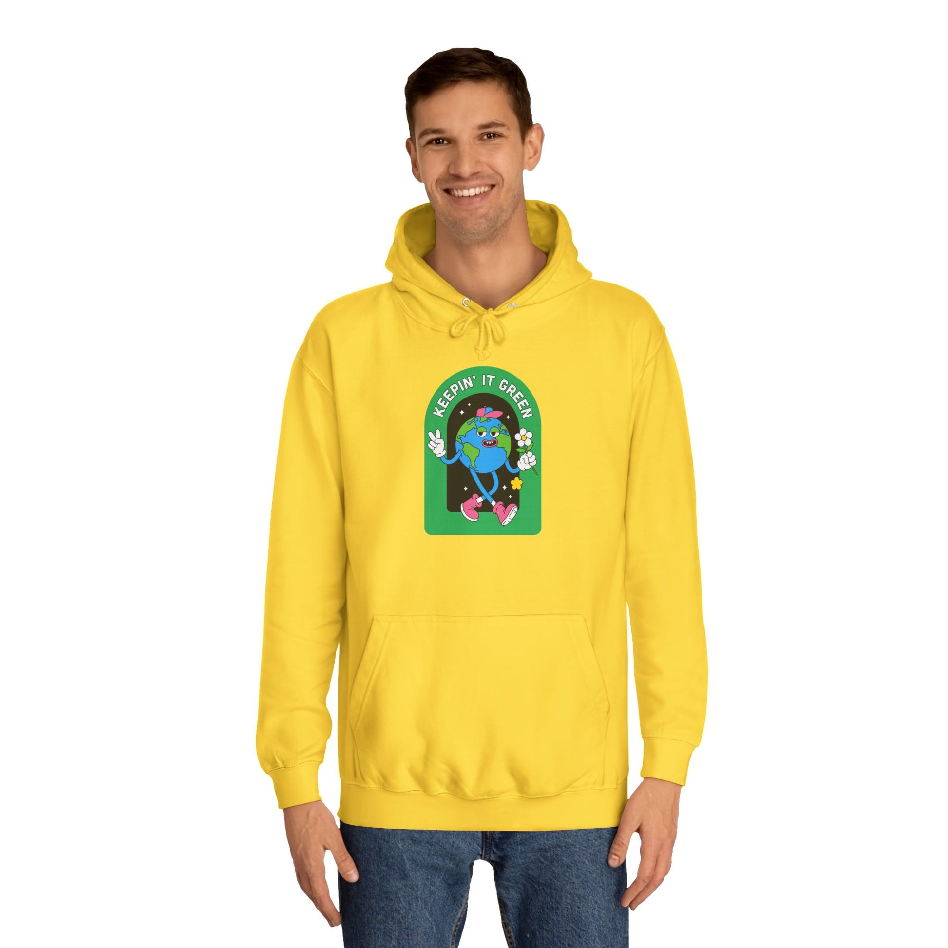 Keeping it Green Unisex College Hoodie - Psychonaut Swag