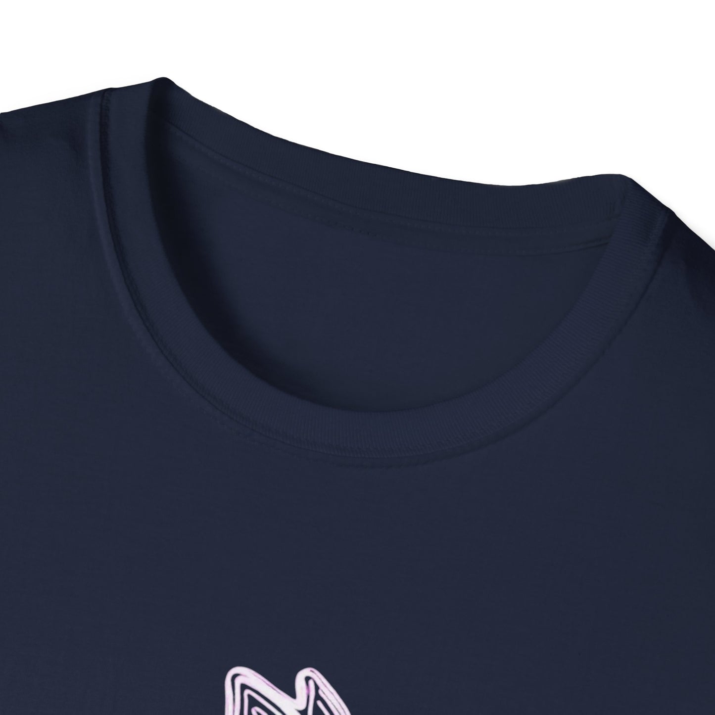 Neon Line Art Hare T-Shirt — Pastel Rabbit Graphic Tee