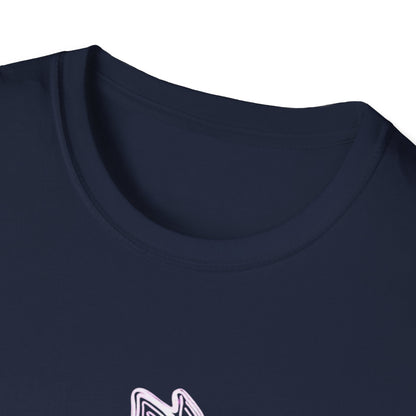 Neon Line Art Hare T-Shirt — Pastel Rabbit Graphic Tee