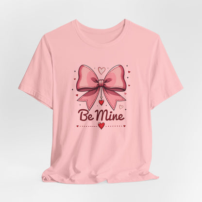 Valentine 'Be Mine' Pink Bow T‑Shirt