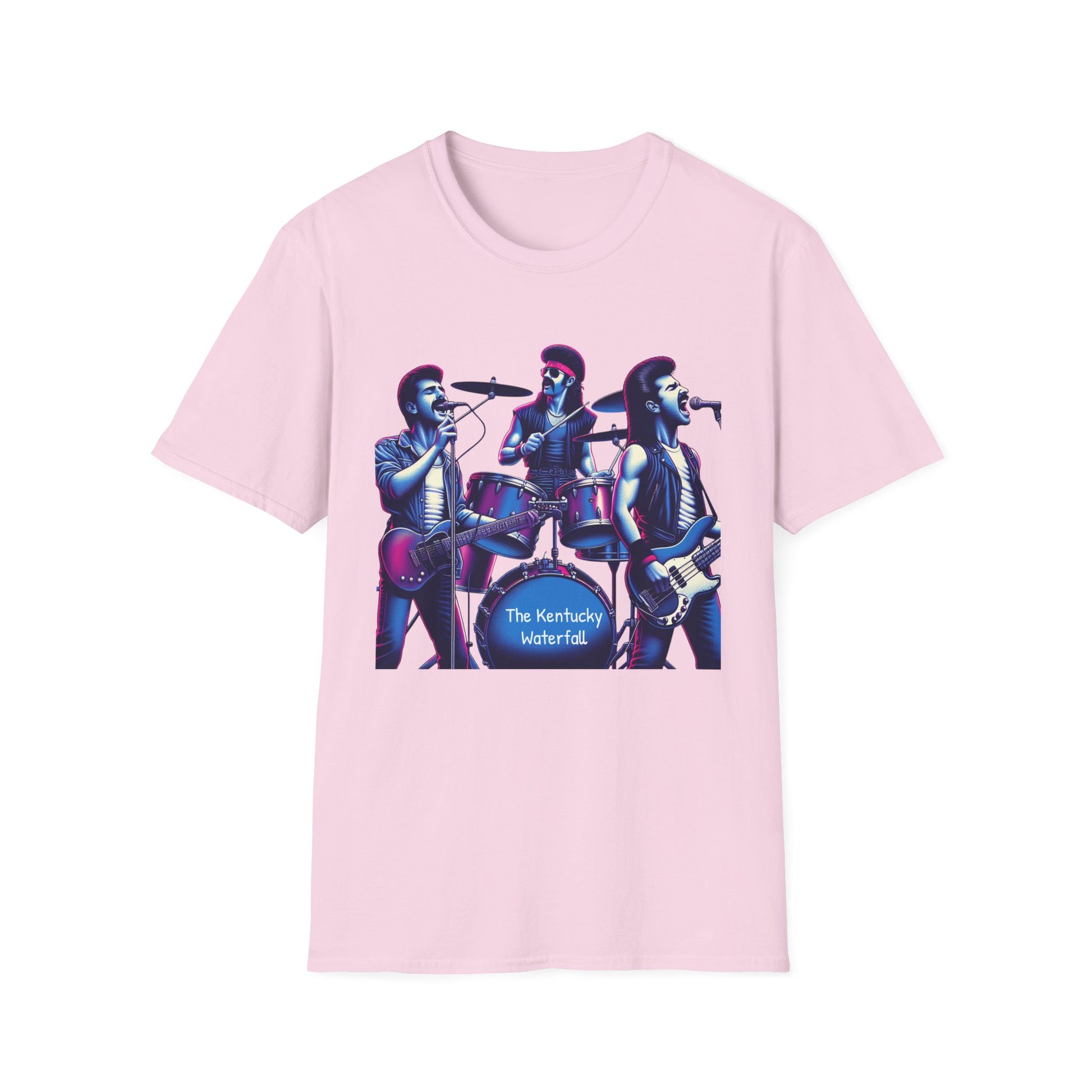 The Kentucky Waterfall, Retro Music Band Unisex Softstyle T-Shirt - Perfect for Concerts and Festivals - Psychonaut Swag