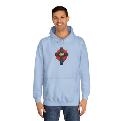 Christian Cross Hoodie – Jesus Saves Heart Graphic