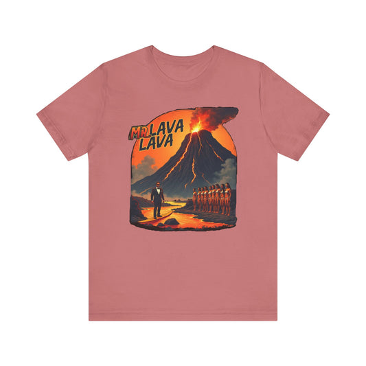 Mr. Lava Lava Tee, Unisex Graphic Shirt, Cool Retro T-Shirt, Perfect for Summer, Volcano Art, Gift for Geology Lovers - Psychonaut Swag