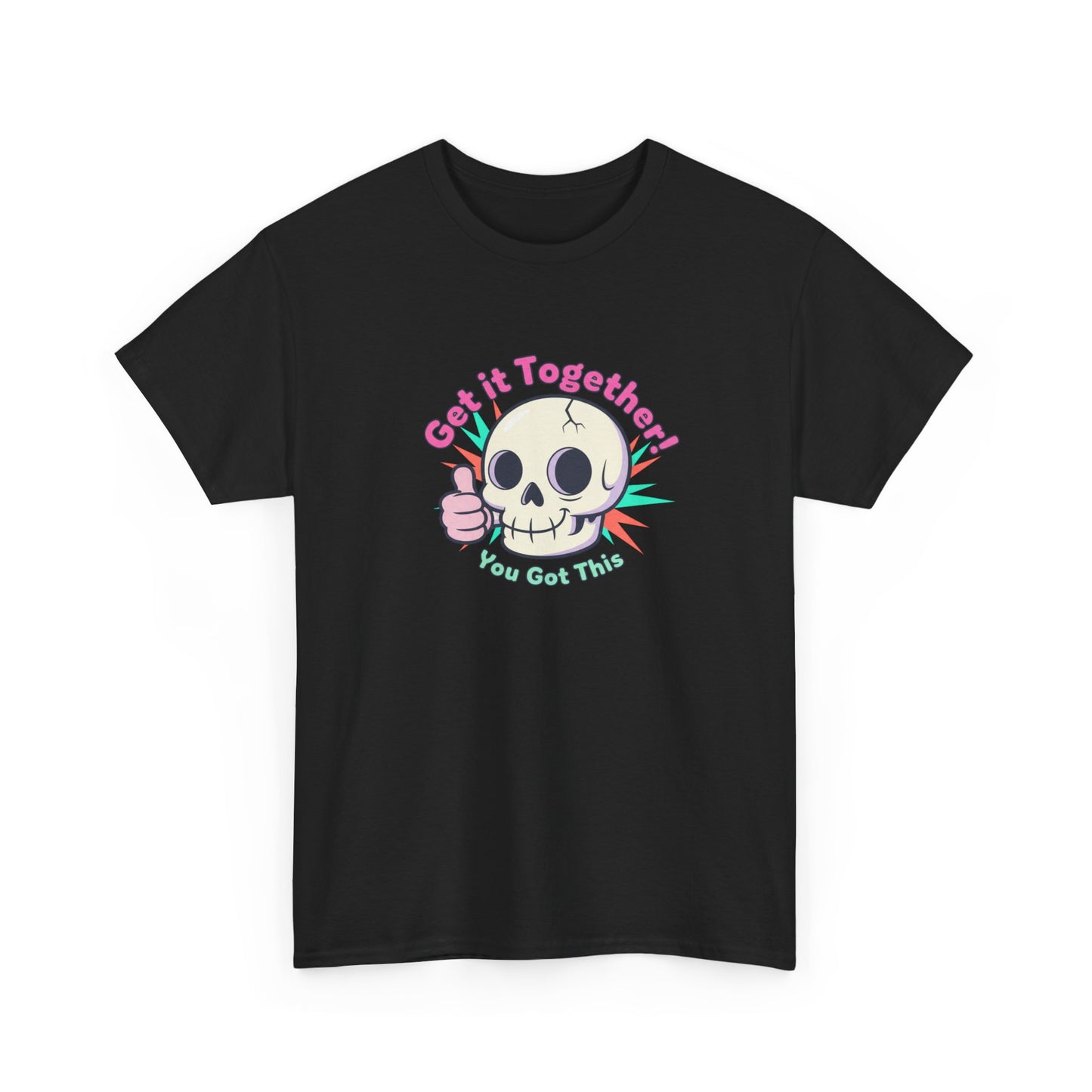 Get It Together Skull Tee — Cute Thumbs Up Motivational Graphic T-Shirt