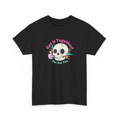 Get It Together Skull Tee — Cute Thumbs Up Motivational Graphic T-Shirt