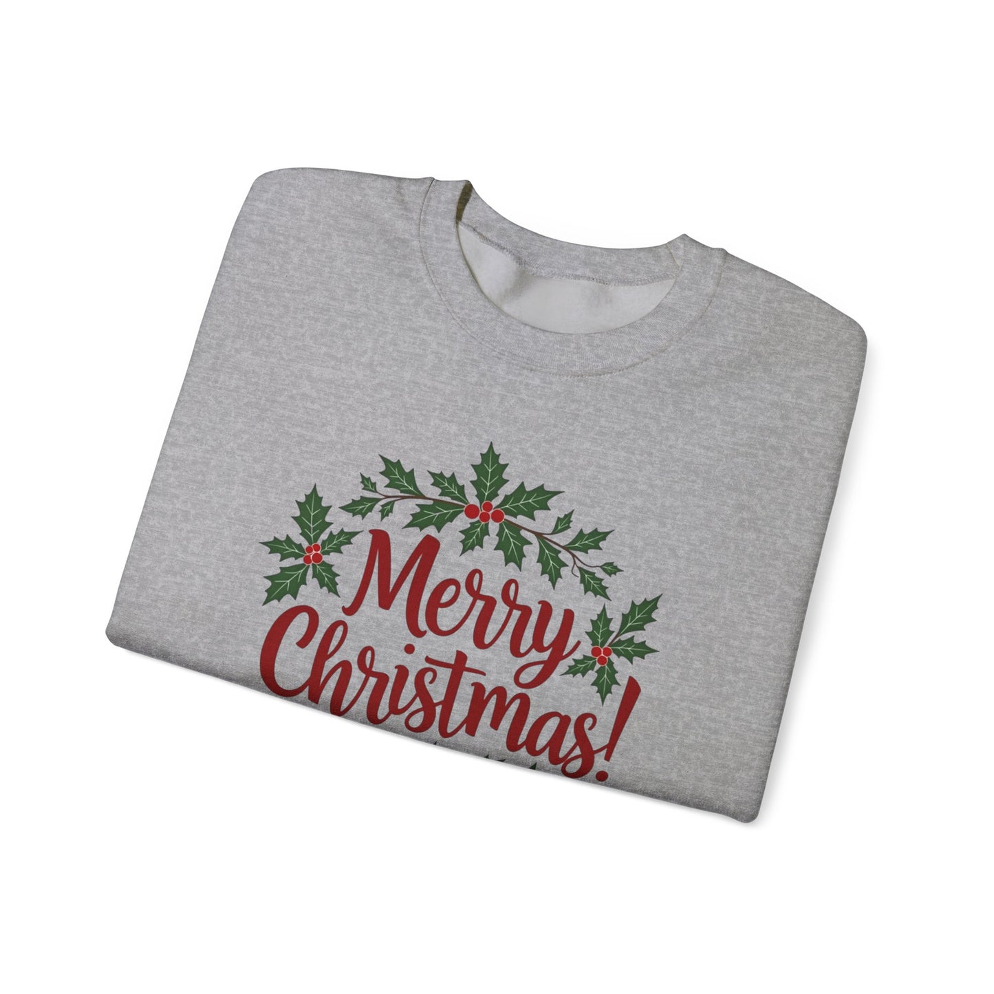MERRY CHRISTMAS wreath, Crewneck Sweatshirt