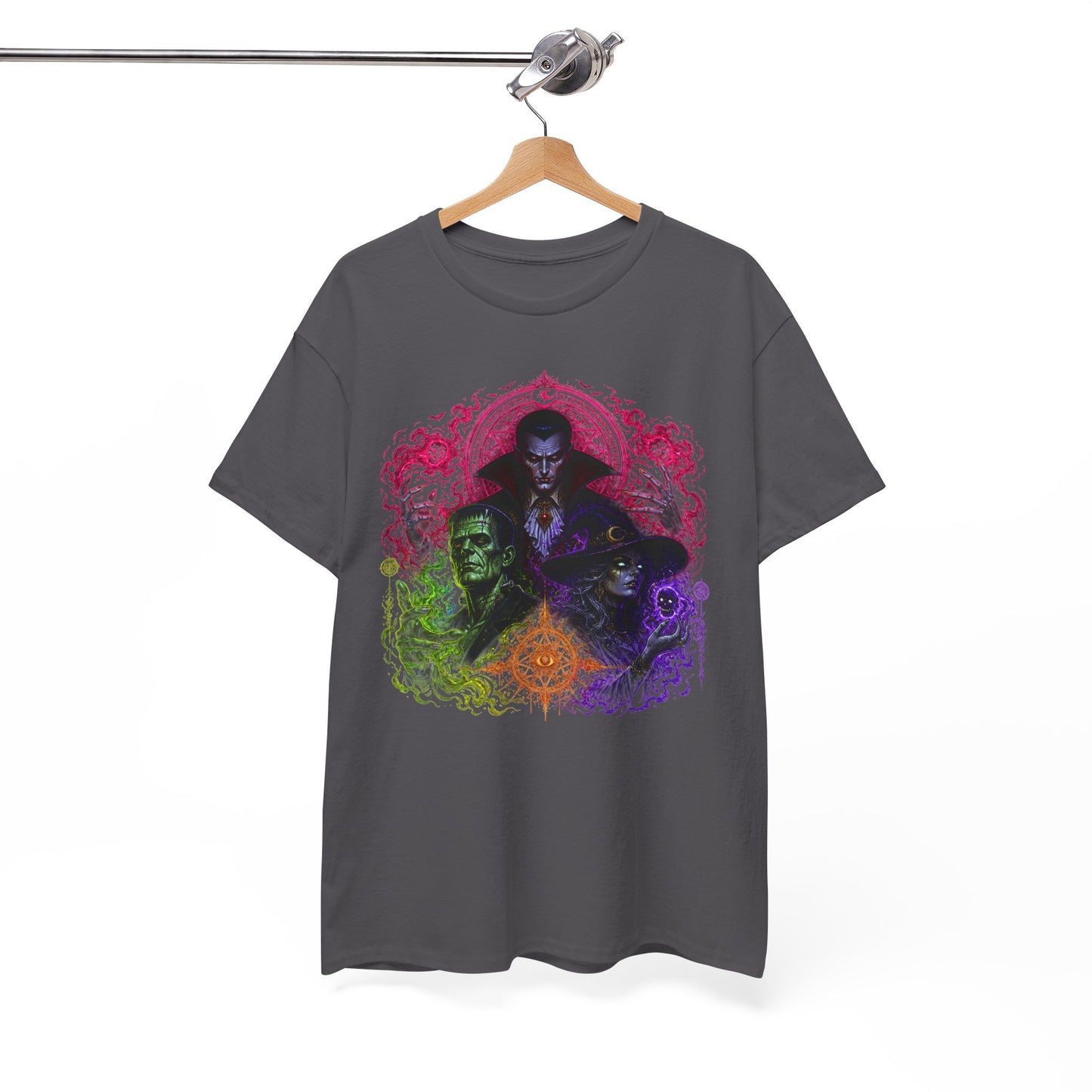 Mystic Vampire Trio T-Shirt — Gothic Rainbow Horror Art Tee