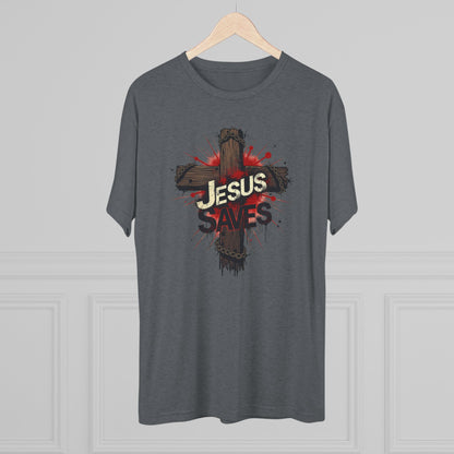 Jesus Saves Cross Tee — Christian Faith Graphic T-Shirt