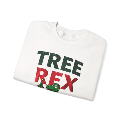 Tree Rex Christmas Sweatshirt — Funny Dino Holiday Crewneck