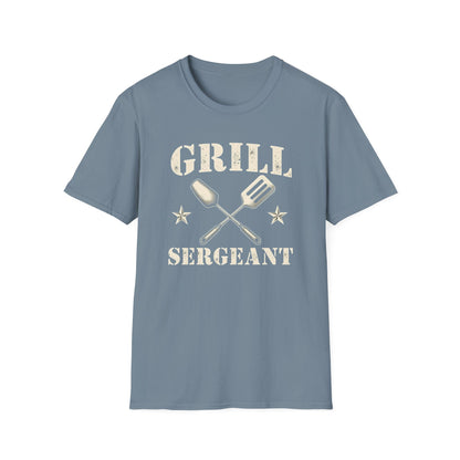 Grill Sergeant T-Shirt, Unisex Softstyle Tee, BBQ Gift, Father's Day Shirt, Grilling Apparel - Psychonaut Swag