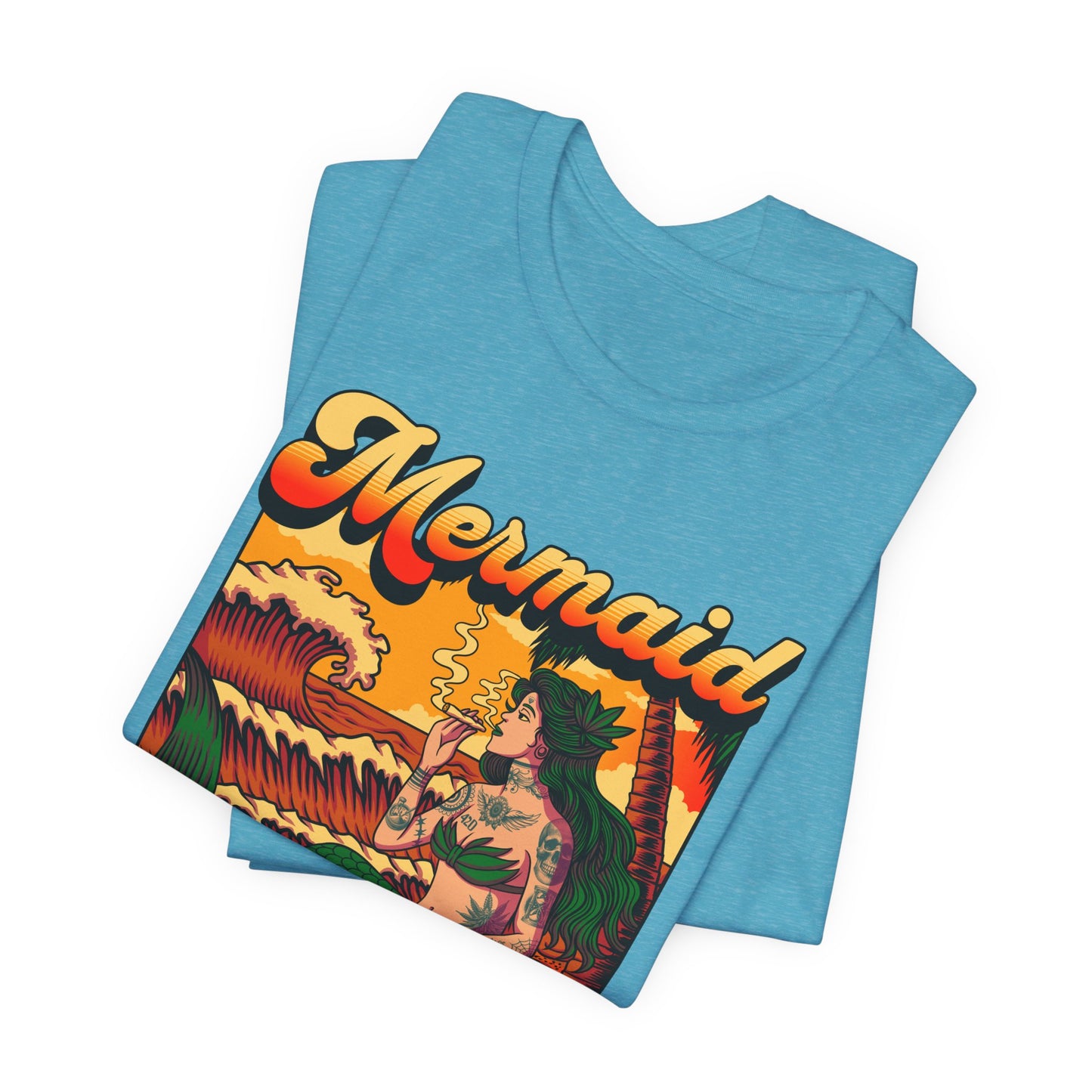 Mermaid Paradise Tee — Retro Vintage Beach Graphic T-Shirt