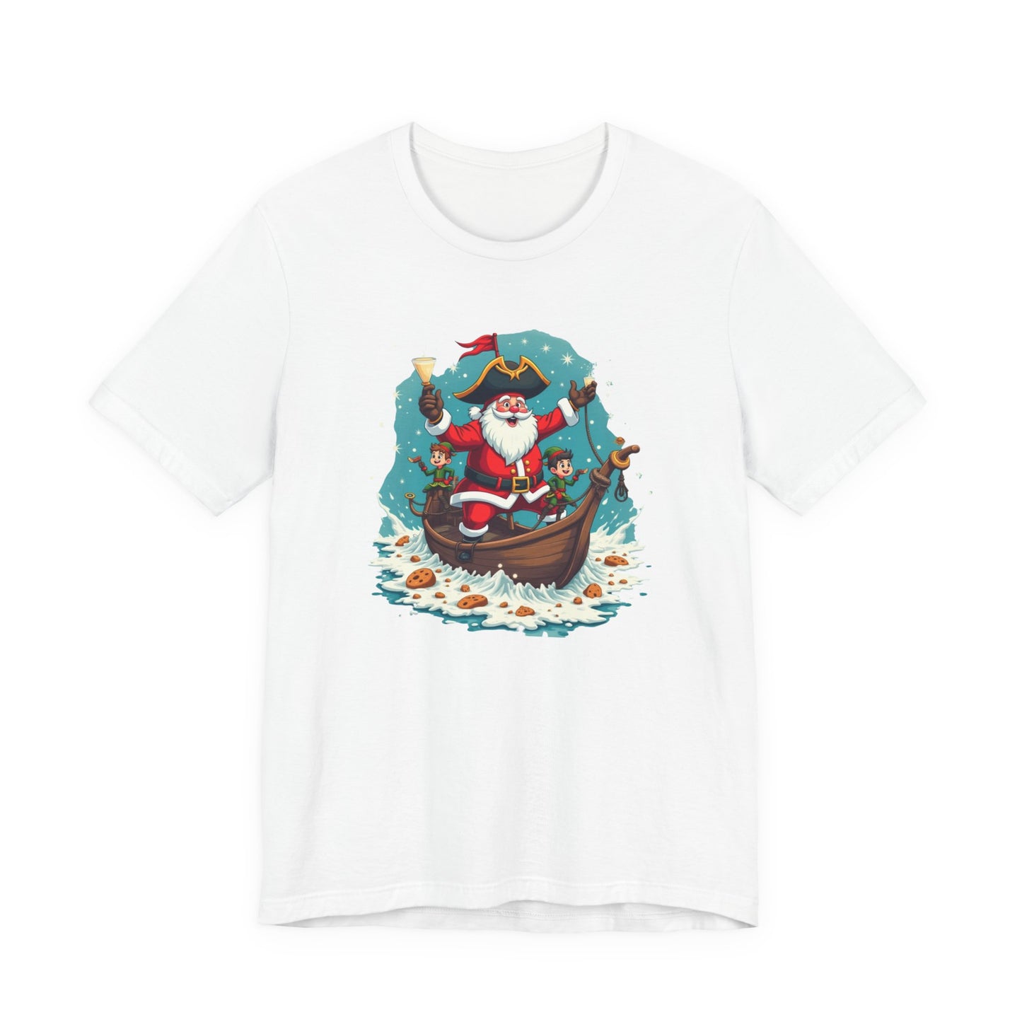 Santa in Gondola Christmas Tee