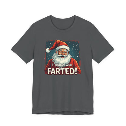 Funny Christmas T-Shirt – Vintage Santa "I Know Who Farted!" Holiday Tee