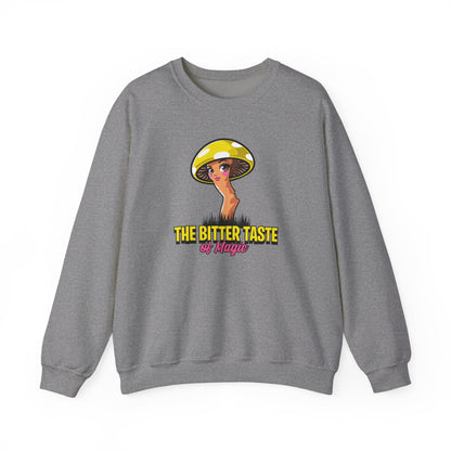 The Bitter Taste of Magic, Mushroom, Unisex Heavy Blend™ Crewneck Sweatshirt - Psychonaut Swag