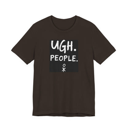 Frustration Level: UGH. PEOPLE. Unisex Tee, Funny Graphic T-Shirt, Gift for Introverts, Casual Wear, Everyday Humor - Psychonaut Swag