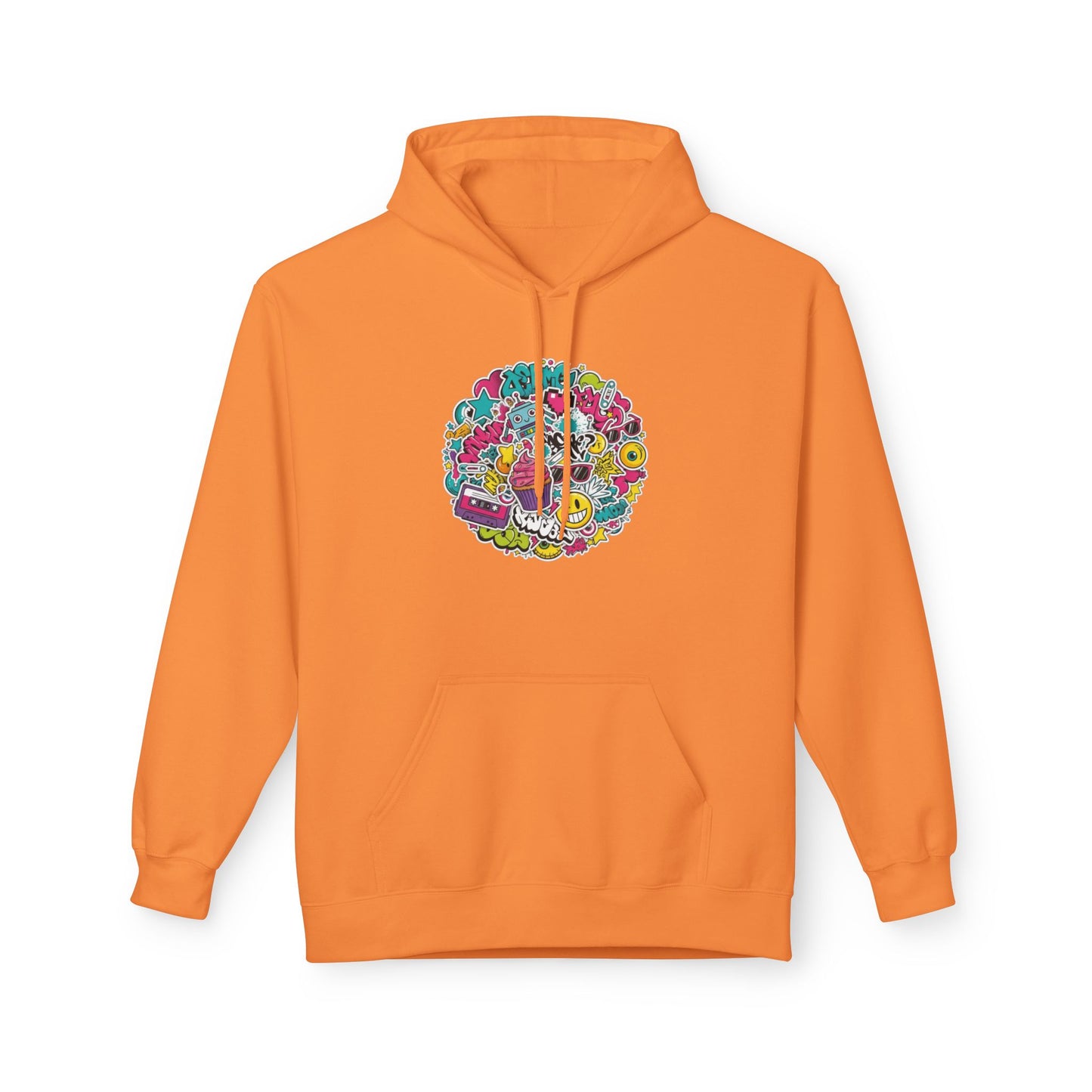 Colorful Retro Doodles Graphic Pullover