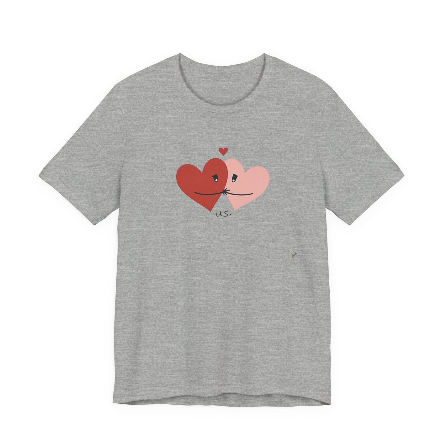 T-Shirt — Cute Kissing Hearts "Us" Valentine Tee