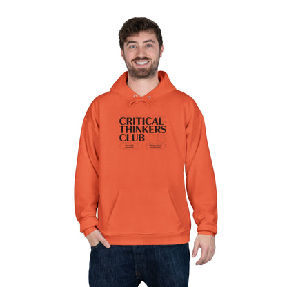 Critical Thinkers Club Hoodie — Graphic Pullover for Students & Intellectuals