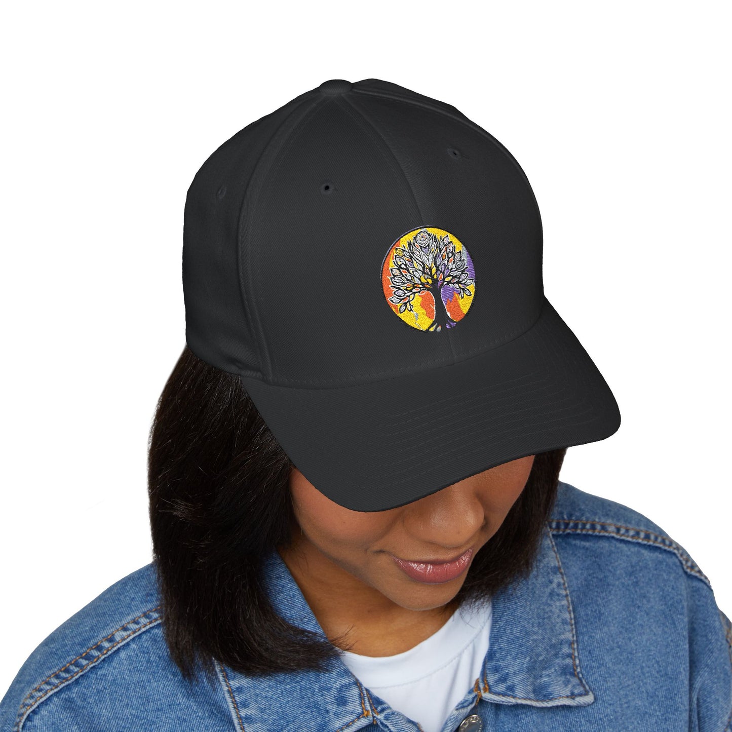Tree of life, Closed-Back Structured Cap (Embroidery)