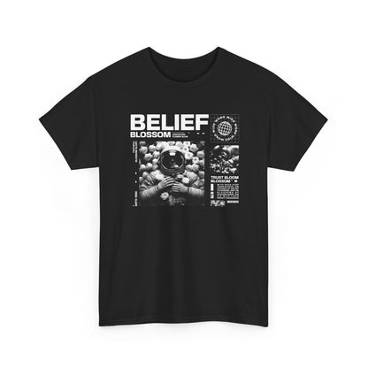 Astronaut Belief, Unisex Heavy Cotton Tee