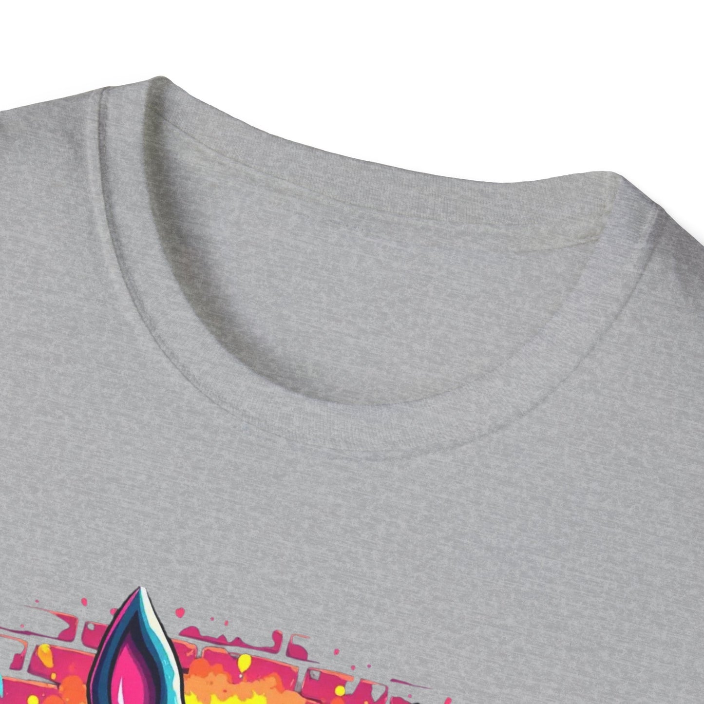 Easter Bunny 'Hoppy Easter' T-Shirt — Colorful Neon Bunny Graphic Tee