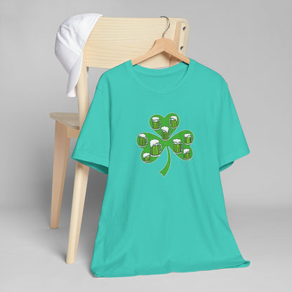 Lucky Green Beer Clover, Unisex Jersey T-Shirt