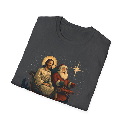 Jesus Is the Reason Of the Season T-Shirt — Vintage Nativity & Santa Christmas Tee
