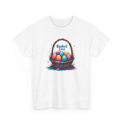Basket Case, Easter Basket Tee — Colorful Painted Easter Eggs Graphic Shirt