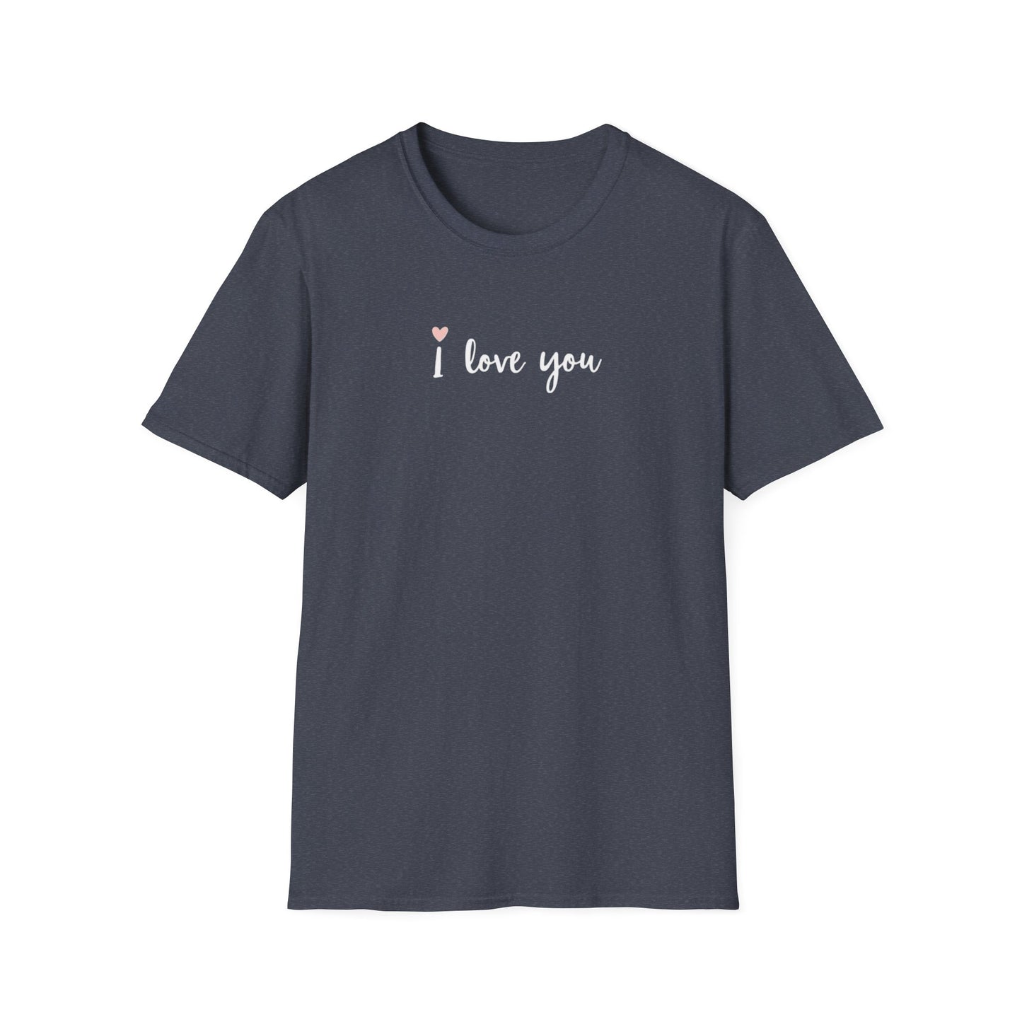 I Love You Graphic Tee — Minimal Heart Script T-Shirt