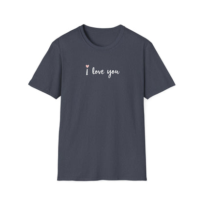 I Love You Graphic Tee — Minimal Heart Script T-Shirt
