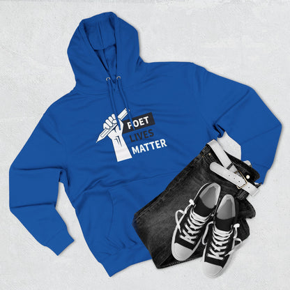 Poet Lives Hoodie — Minimalist Writer Fist Pen Graphic Pullover