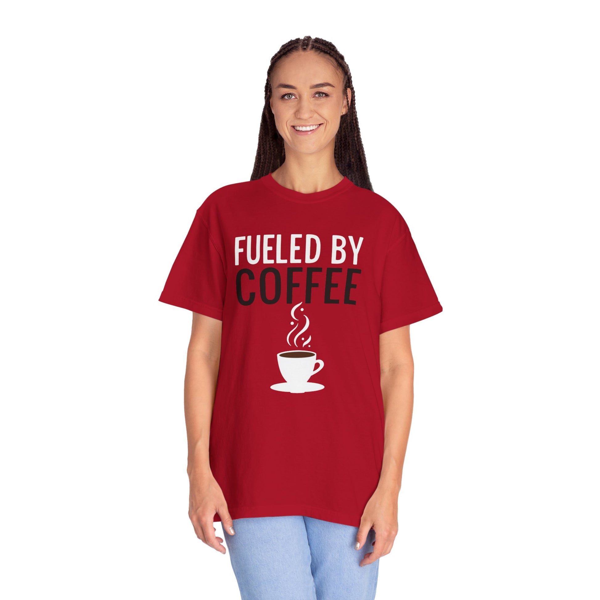 Fueled by Coffee Unisex Garment-Dyed T-Shirt - Psychonaut Swag