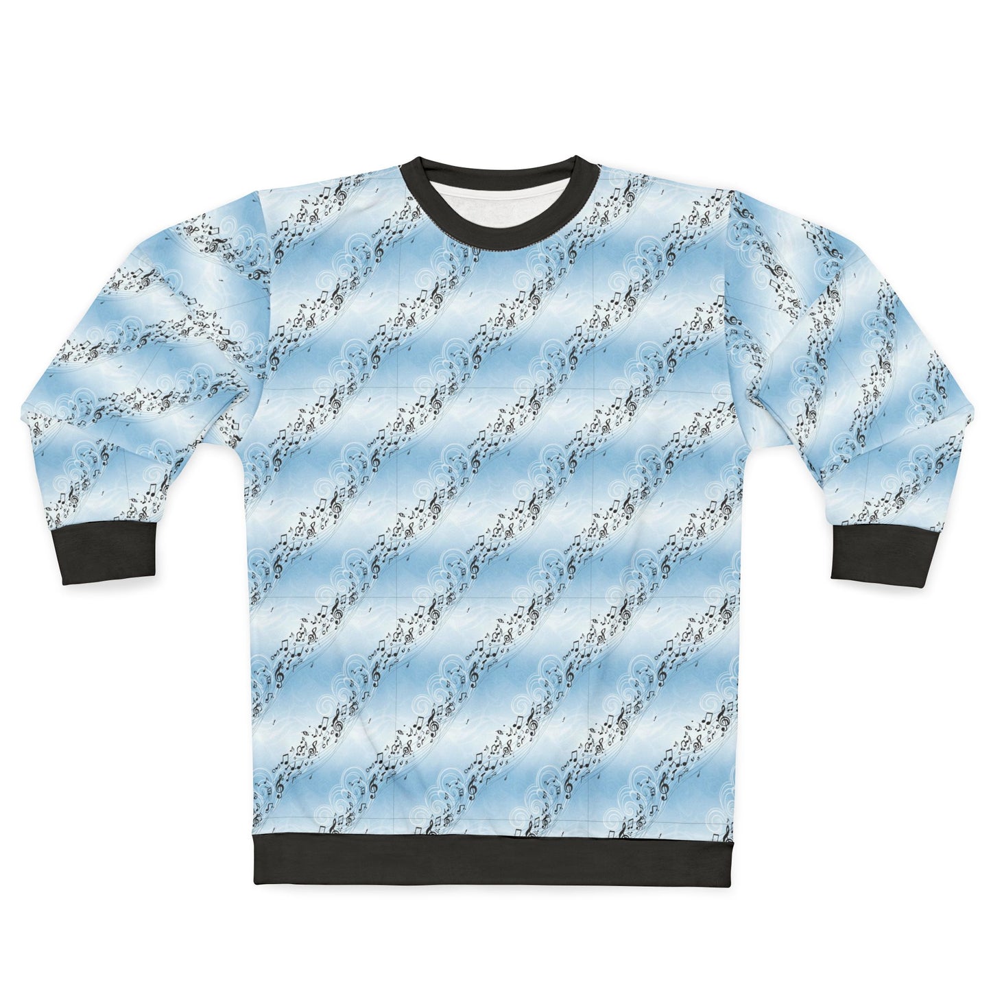 Sky Blue Diagonal Script Sweatshirt