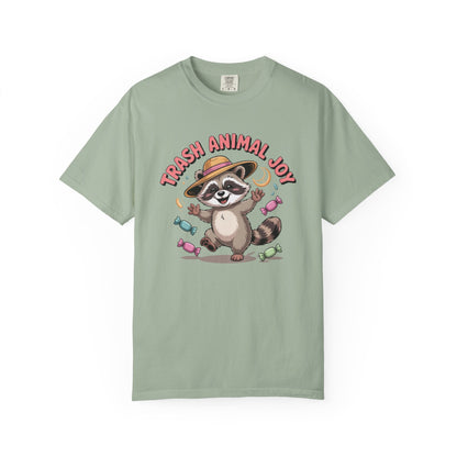 Trash Animal Joy Raccoon T-Shirt — Cute Candy-Loving Graphic Tee