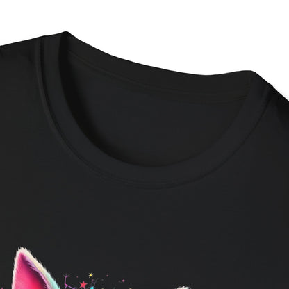 Easter Bunny Sunglasses T-Shirt — Colorful Neon Bunny with Easter Eggs