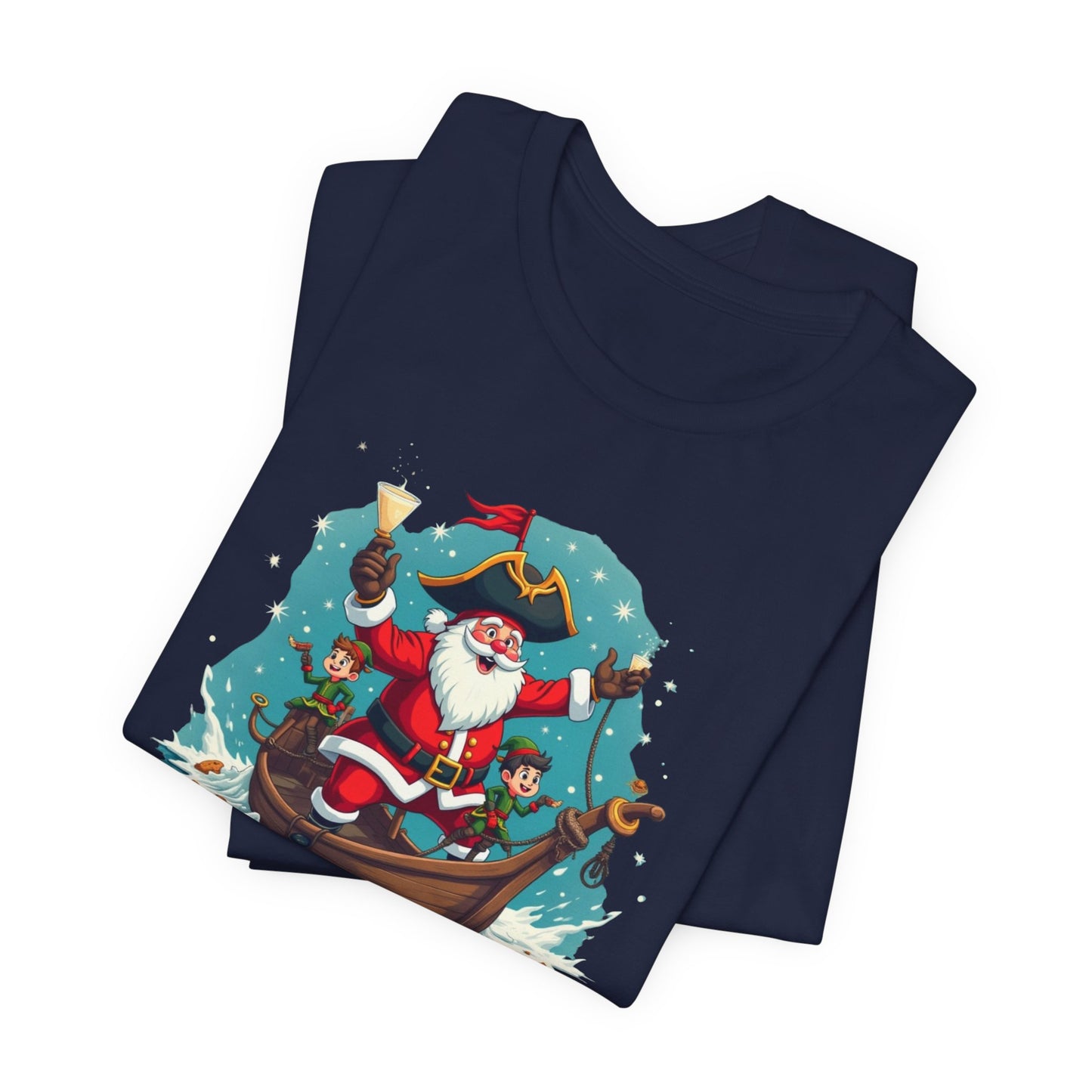 Santa in Gondola Christmas Tee