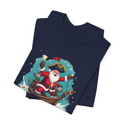 Santa in Gondola Christmas Tee