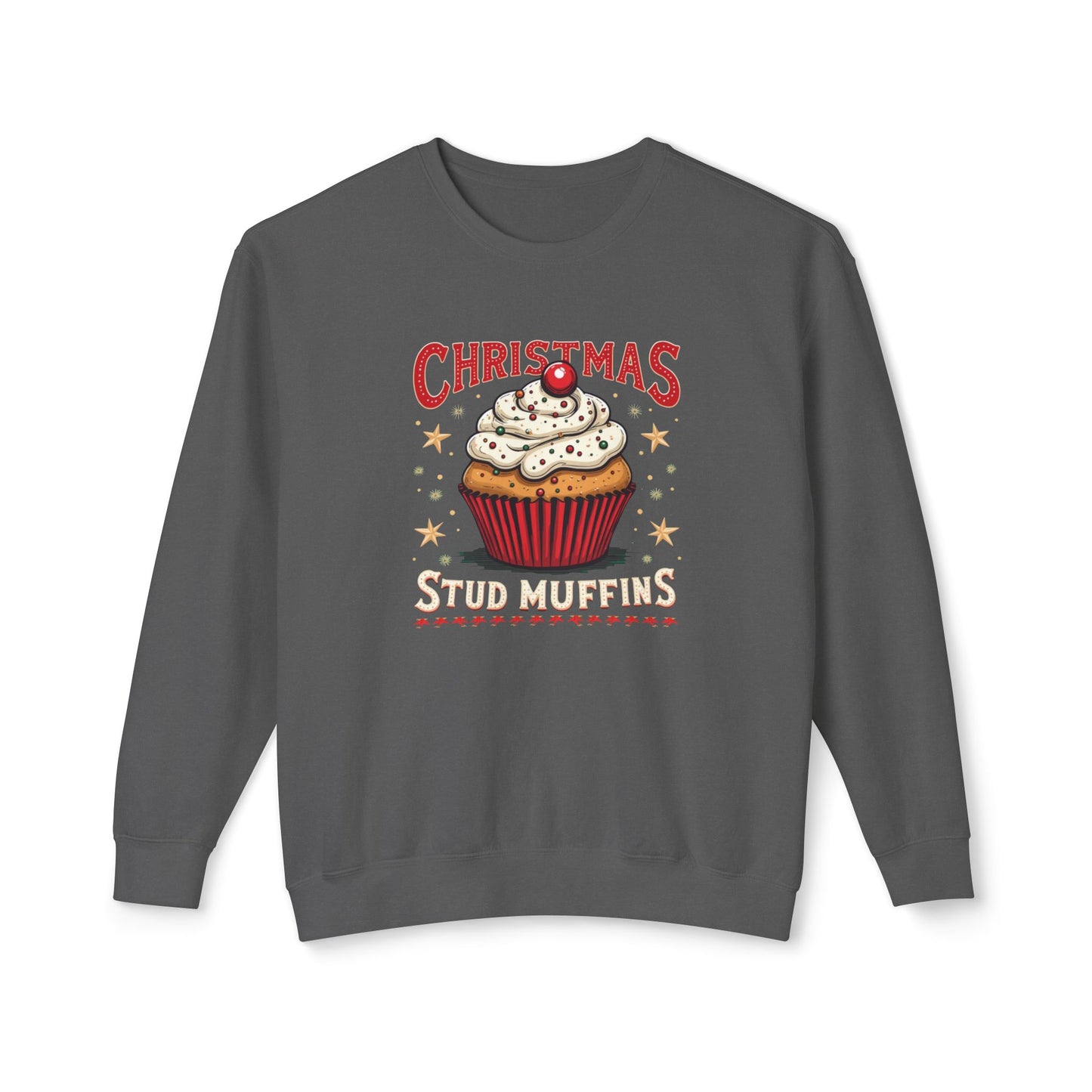 Christmas Stud Muffins, Unisex Lightweight Crewneck Sweatshirt