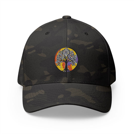 Tree of life, Closed-Back Structured Cap (Embroidery)